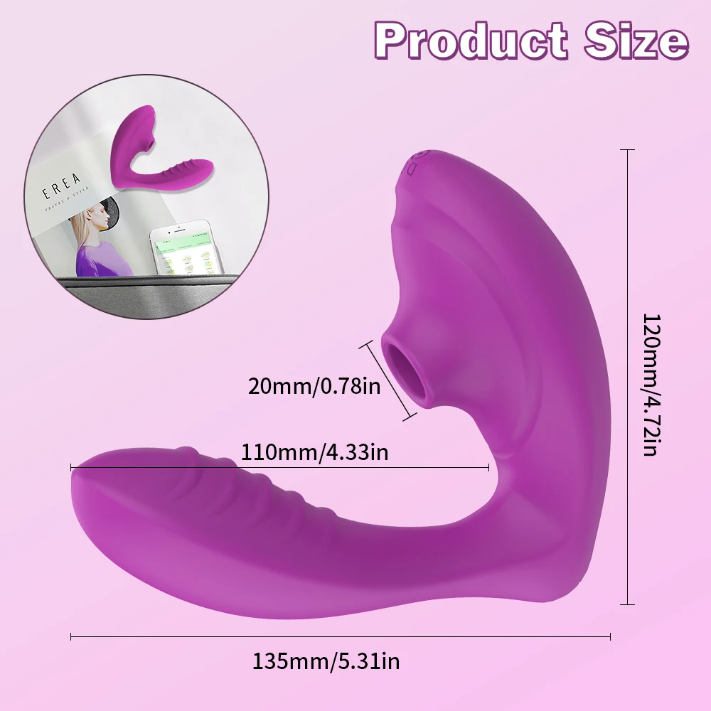 2 In 1 Stimulation Vibrator App Control With 10 Sucking Vibrating Modes For Women Clit G spot Massage Stimulator Adult Sex Toy